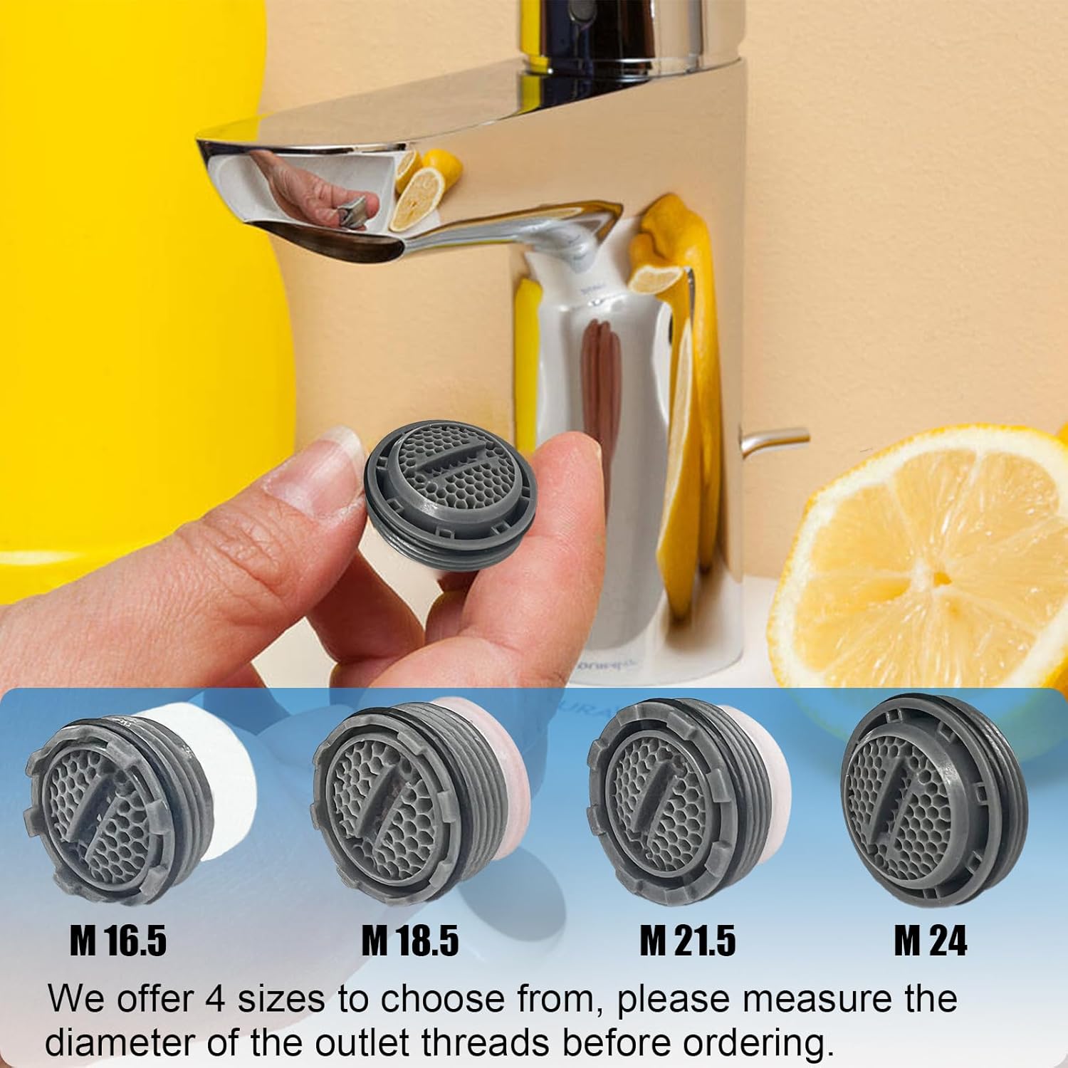 12PCS Faucet Aerator Key Removal Wrench Replacement Inserts G574398