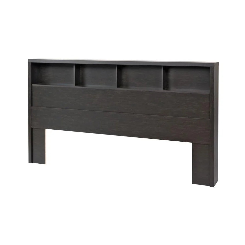 Washed Black King Size Bookcase Headboard J49619