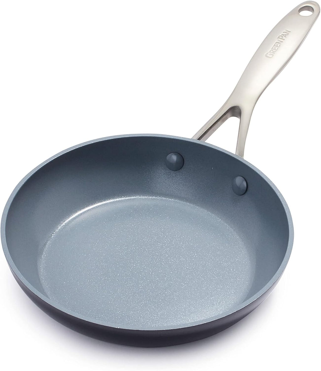 8" Hard Anodized Ceramic Nonstick Frying Pan with Glass Lid V112