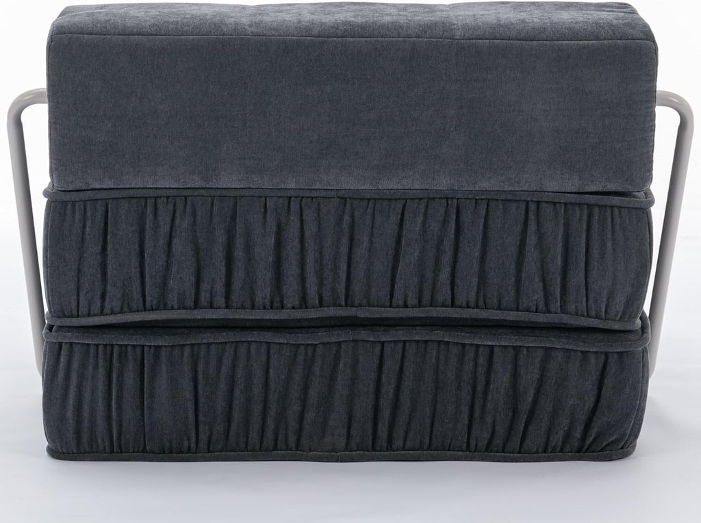 Grey Memory Foam Futon Sleeper Chair Couch Twin Size C7513