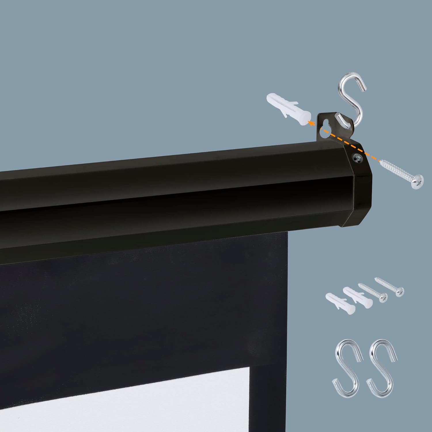 100 Inch 16:9 HD Pull Down Projector Screen S6459