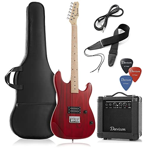 Black Full Size Electric Guitar with 10-Watt Amp and Gig Bag M29970