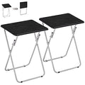 Black Folding TV Trays Set of 2 S2623
