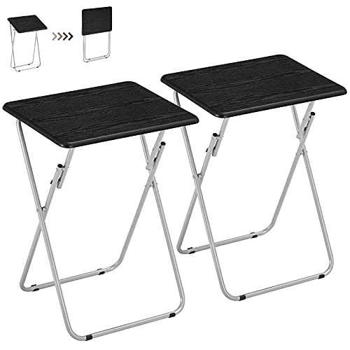 Black Folding TV Trays Set of 2 S2623