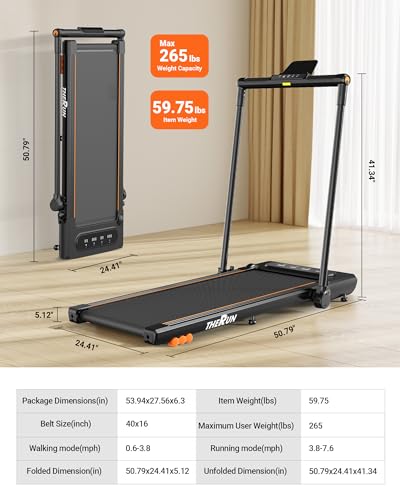 2 in 1 Under Desk Walking Pad Treadmill with LED Touch Screen W846