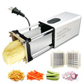Electric French Fry Cutter Stainless Steel with 1/2-Inch & 3/8-Inch Blade E8646