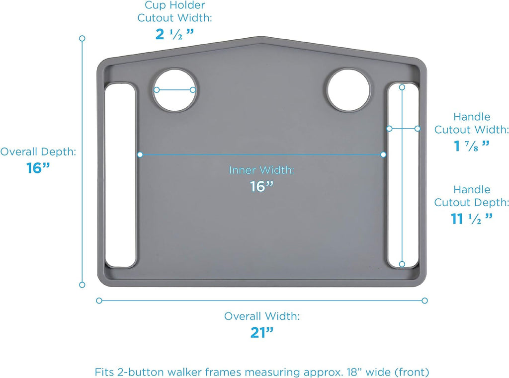 Walker Tray with 2 Cup Holders, 1 Count N381492
