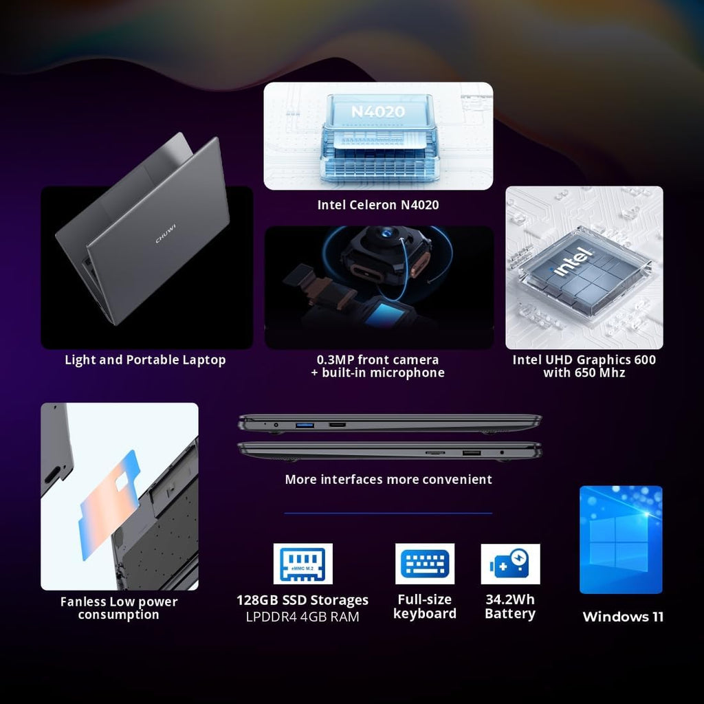 11.6" Touchscreen Laptop, 128GB SSD, 4GB RAM T2715