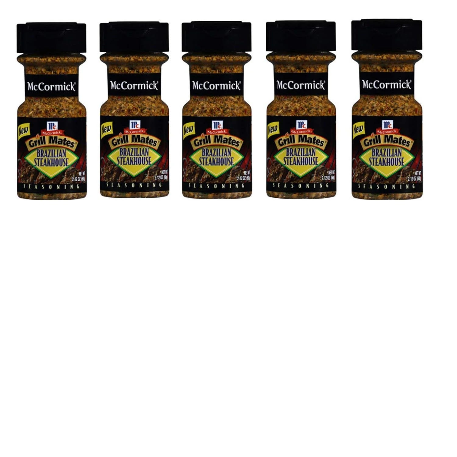 Brazilian Steakhouse Seasoning, 2.12 Ounce Bottle, Pack Of 5 K956231