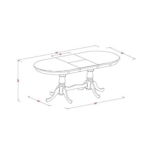 7 Piece Black Cherry Dining Set C91171