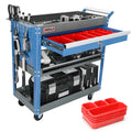 Tool Trolley with Hook, Non-slip Pearl Set, Ergonomic Handles, Rubber Brake Wheels K557