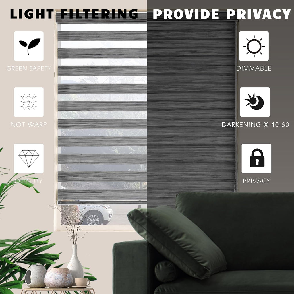 Grey Zebra Roller Blinds V8483