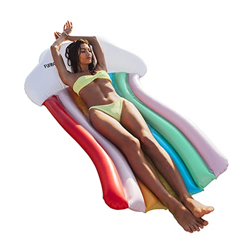Giant Inflatable Blue Chaise Lounger Pool Float J6252