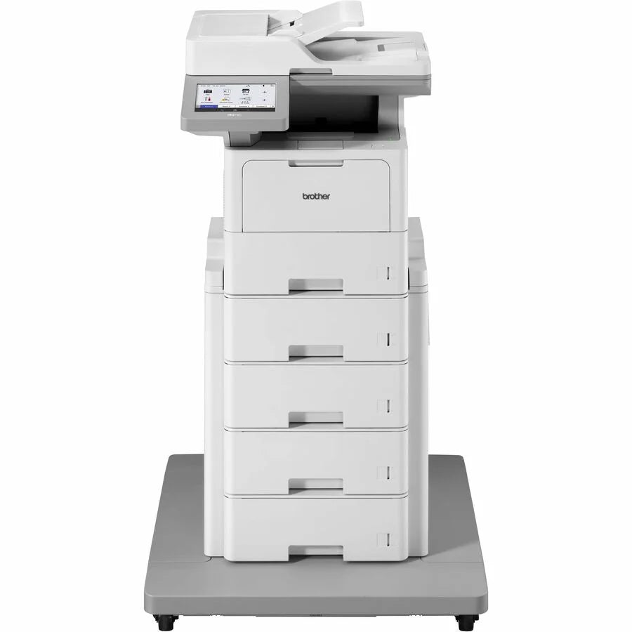Wireless Laser Multifunction Printer Monochrome Copier Fax Printer Scanner 52 ppm Mono Print 1200 x 1200 dpi Print Automatic Duplex Print Color Flatbed Scanner A4587