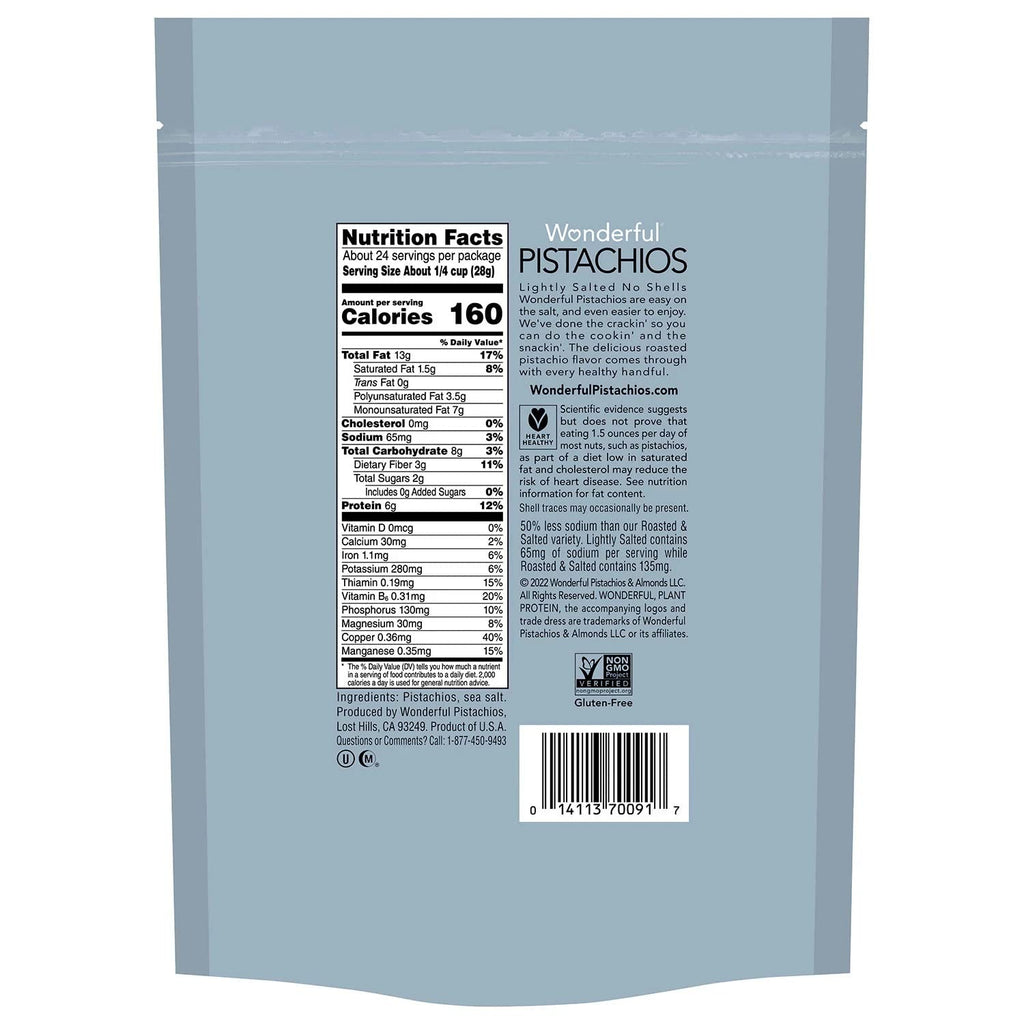 Roasted and Lightly Salted Pistachios, No Shells (24 Ounce) X748750