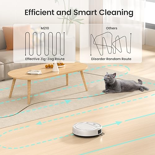 Robot Vacuum Cleaner with Strong Suction, 120 Mins Runtime, Slim, Self-Charging, Wi-Fi/App/Alexa Control J555568