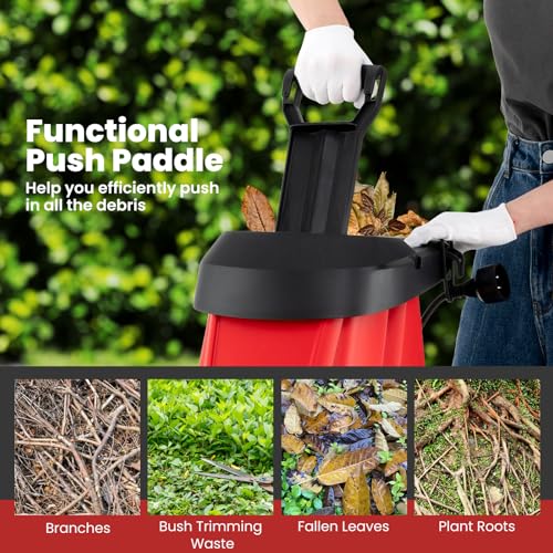 15 Amp Corded Electric Wood Chipper Shredder with Collection Bag H903718
