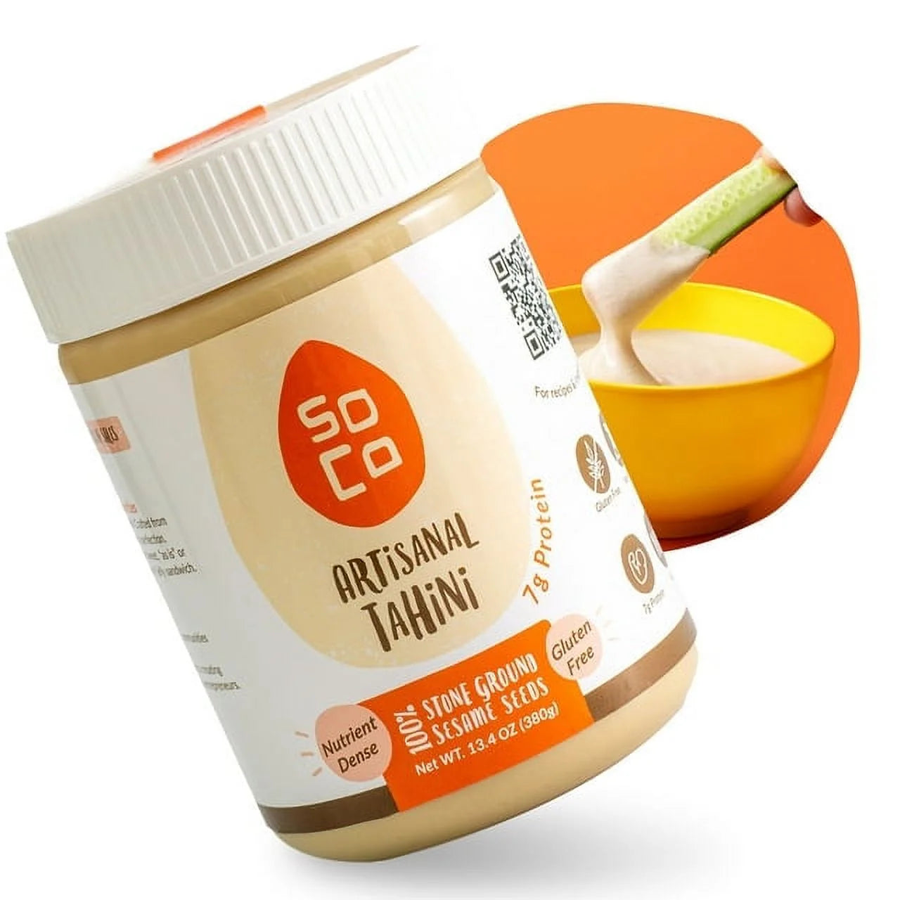 13.4 oz Pack of 8 Pure Ground Sesame Tahini Paste H11834