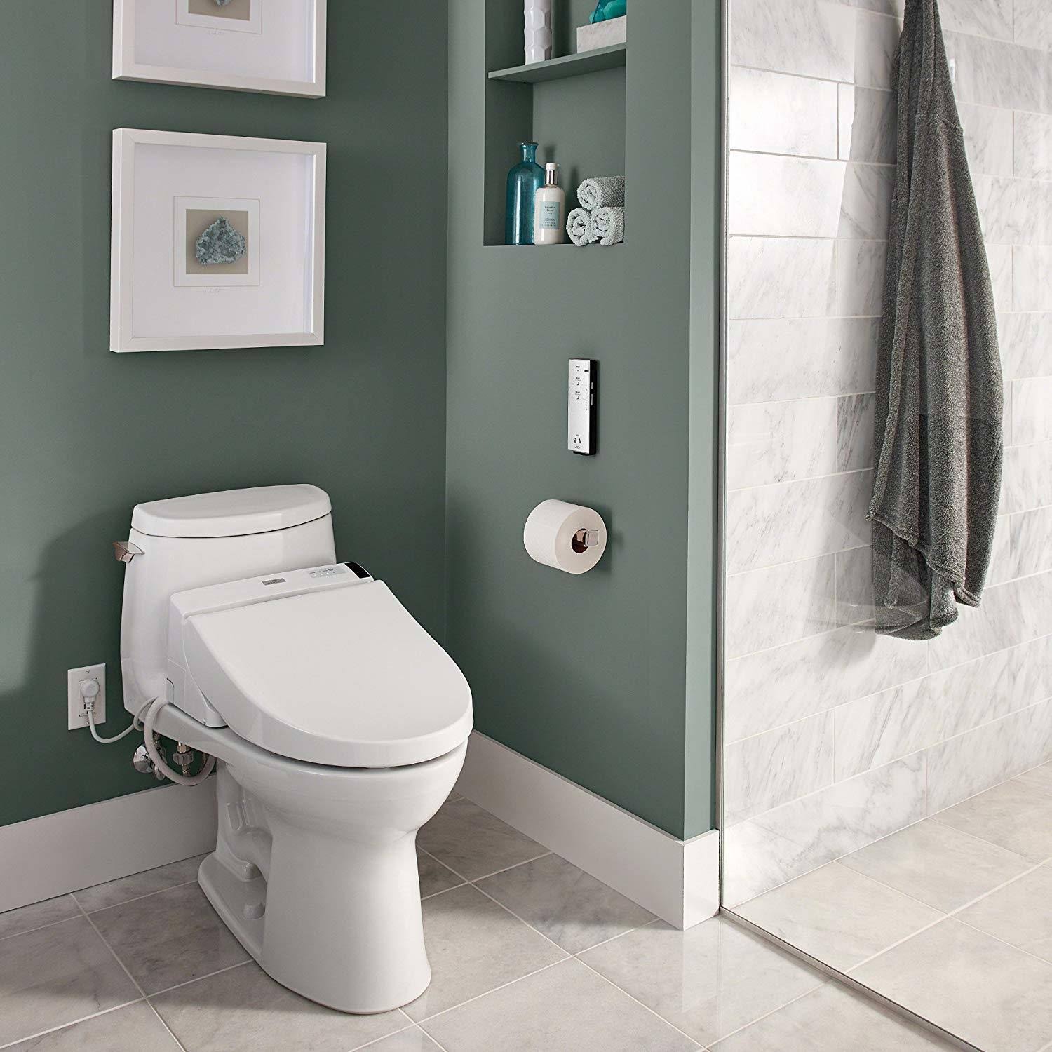 Cotton White Elongated Bidet Toilet Seat I9725