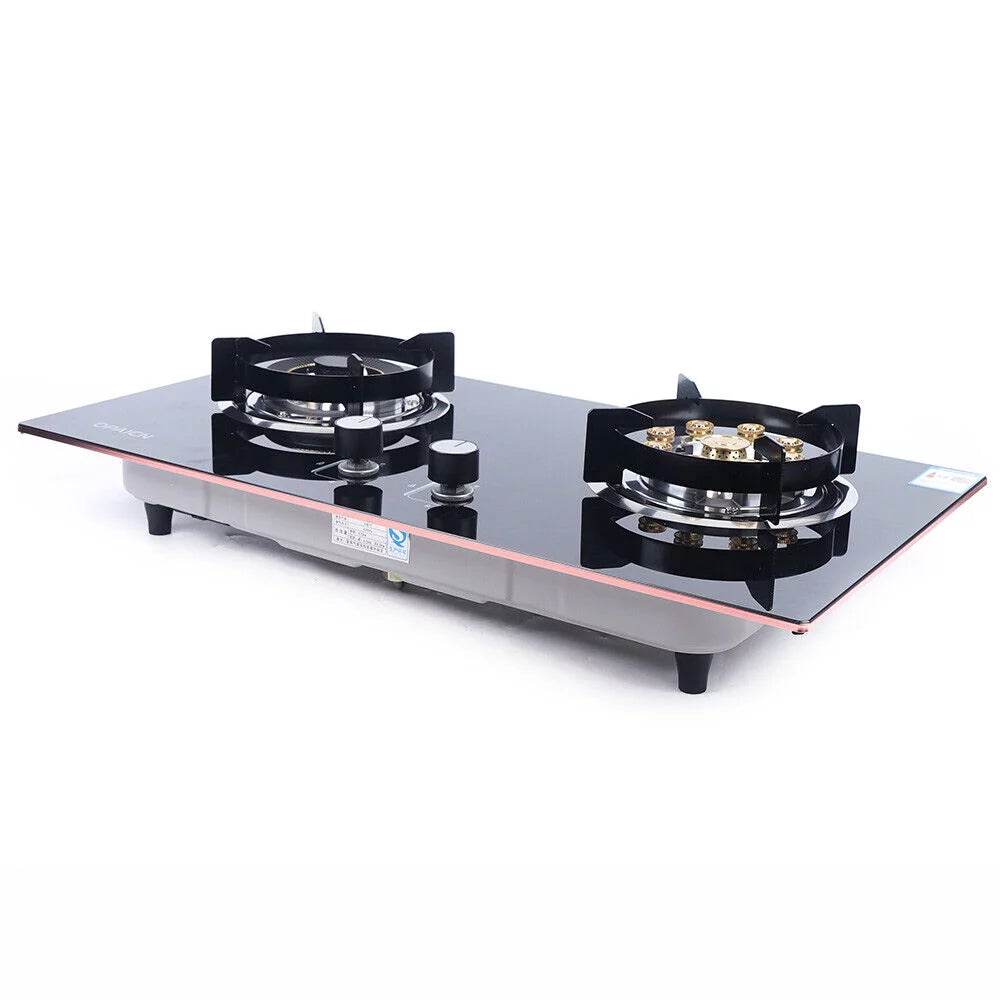 2-Burner Built-In Gas Cooktop with Tempered Glass S495944