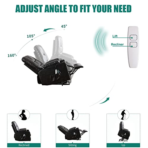 Power Lift Recliner Chair with Massage and Heat R6129