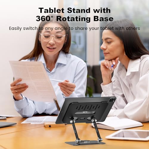 White Adjustable Aluminum Tablet Stand L9107