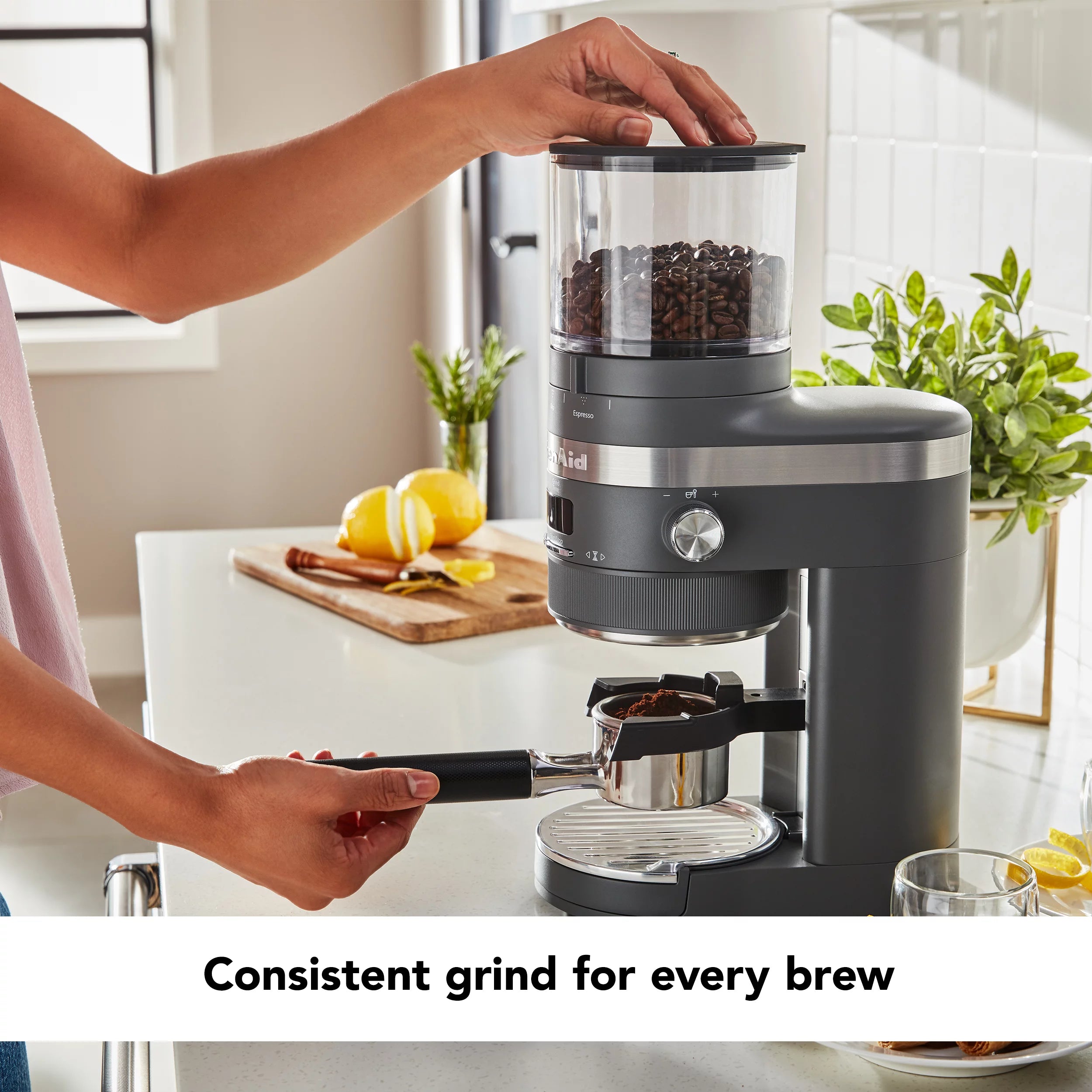 Charcoal Grey Burr Coffee Grinder T572