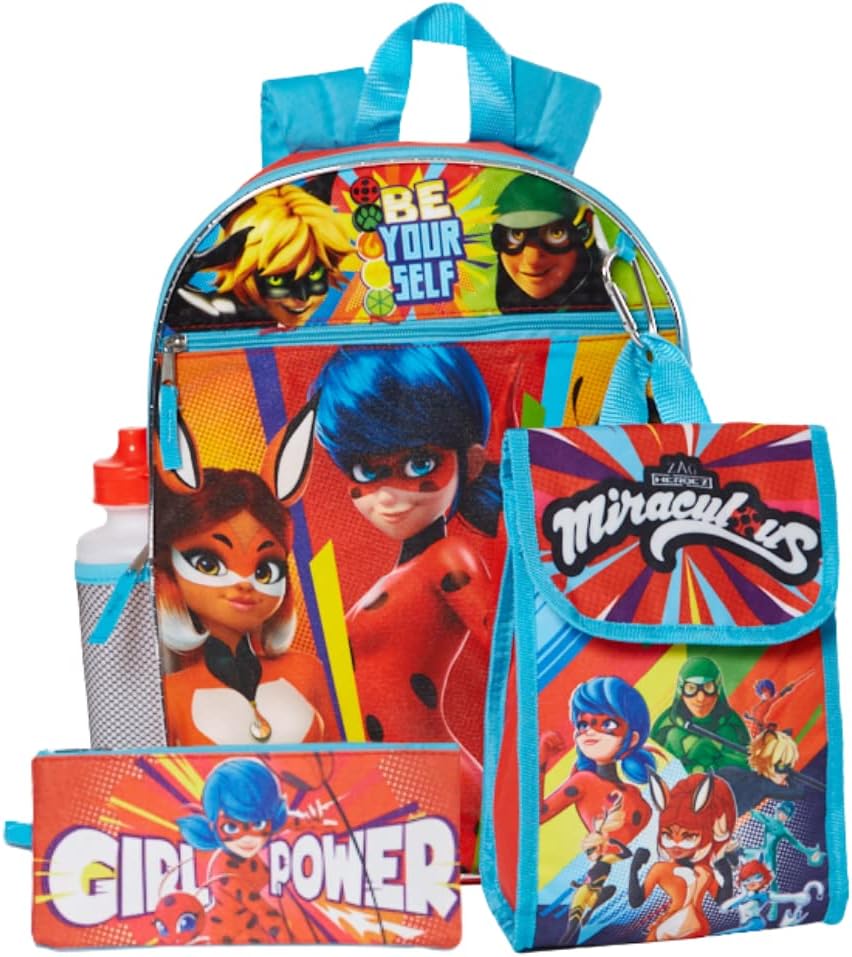 5 Pc Backpack Set with Lunch Bag & Pencil Case P37589