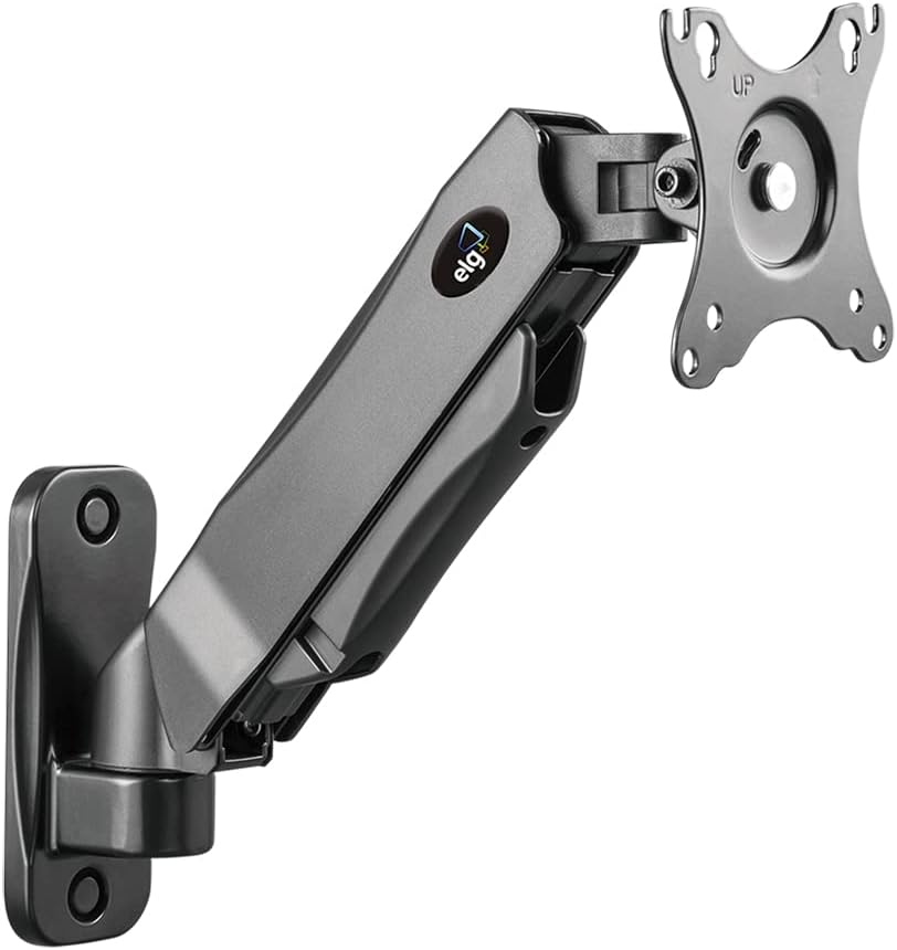 Black Full Motion Monitor Wall Mount Arm Q72822