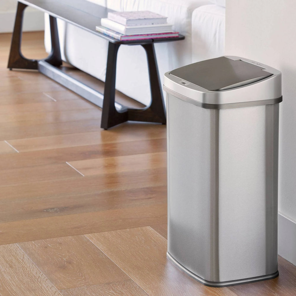 13.2 Gallon Stainless Steel Motion Sensor Trash Can O979