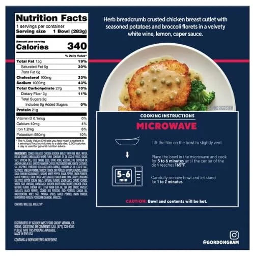 Chicken Scallopini, Frozen Meals, 9.5oz, Pack of 10 X674380