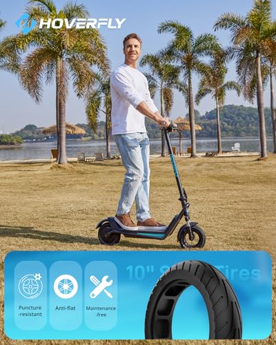 18/25 Mile Range 20Mph 500W 10'' Solid Tire Foldable Electric Scooter O815