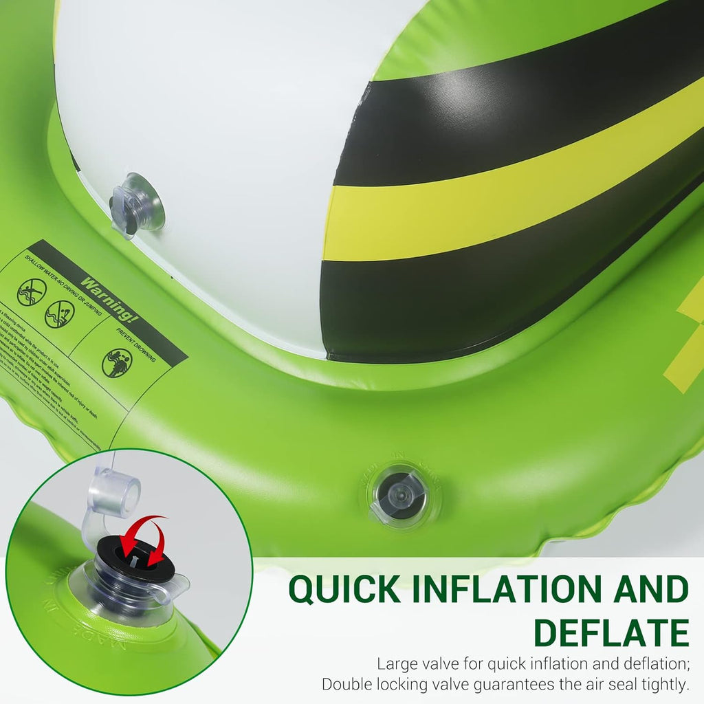 Heavy Duty Inflatable Snow Sled with Reinforced Handles and Drawstring J9629