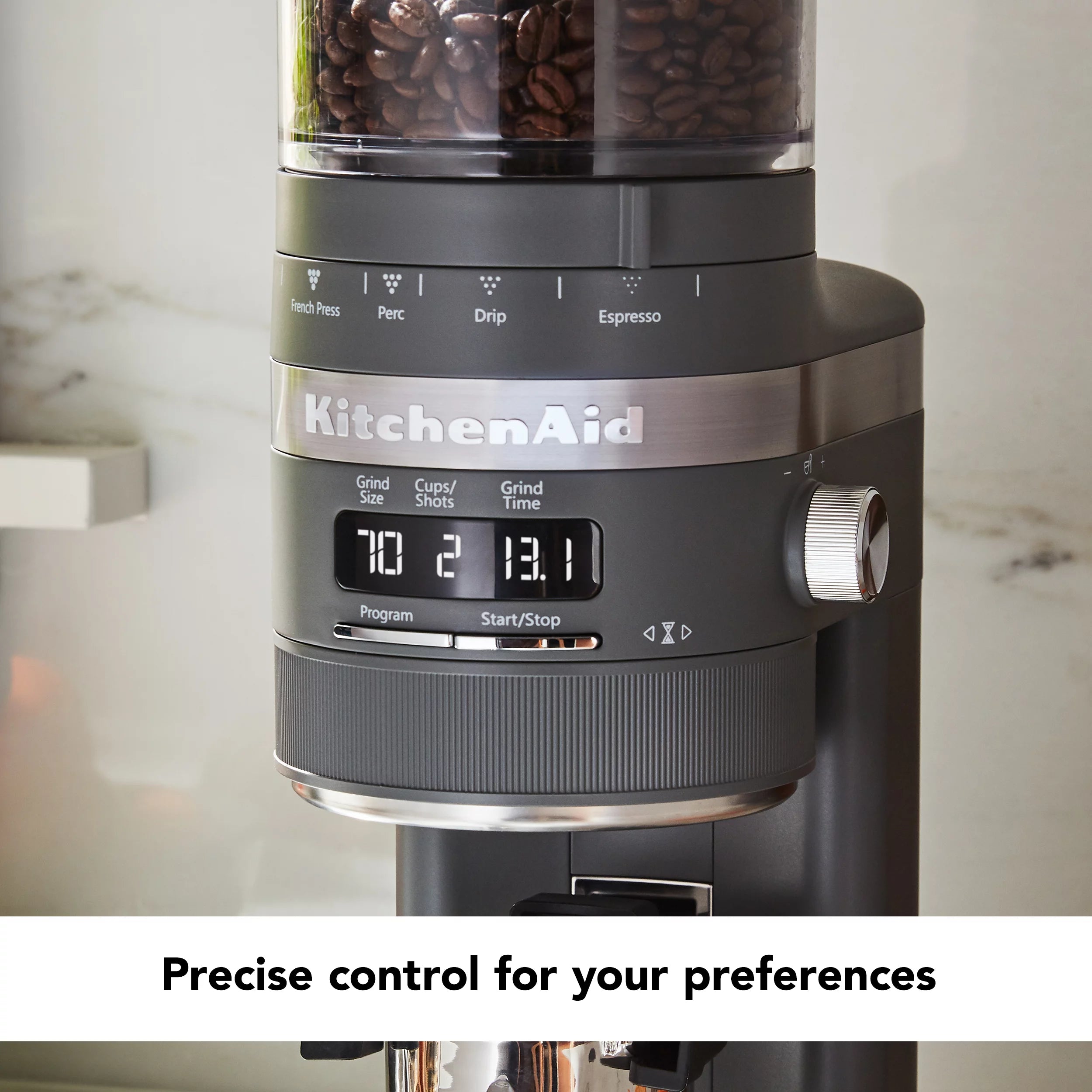 Charcoal Grey Burr Coffee Grinder T572