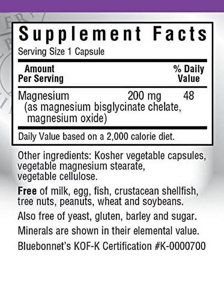 120 Vegetarian Capsules Magnesium 200 mg Y657405