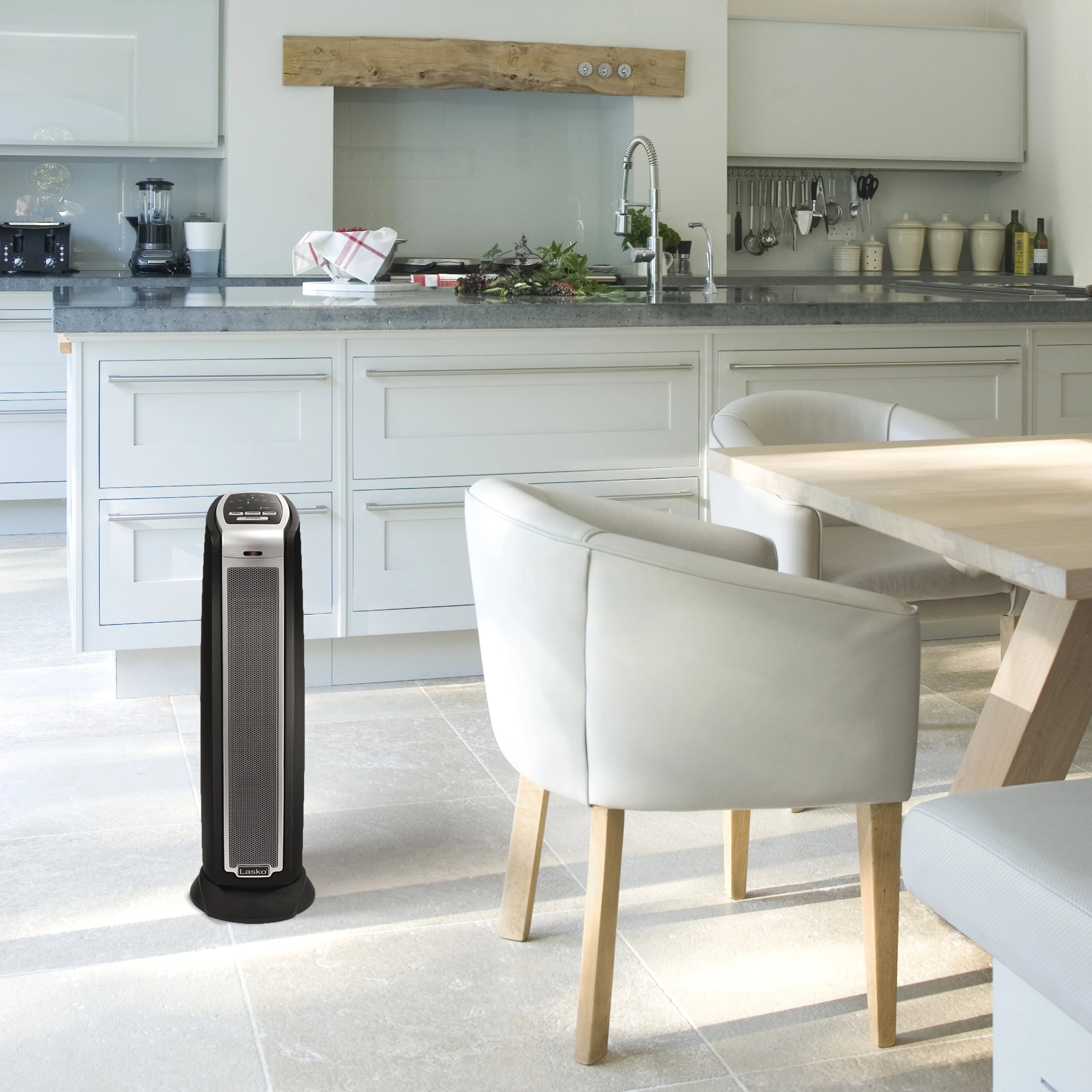 22.5 1500W Oscillating Ceramic Tower Electric Space Heater White U82093