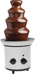 Stainless 4 Tier Electric Chocolate Fondue Fountain Machine 18.5-Inches Tall I82608