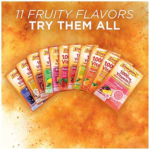 30 Count Raspberry Flavor Dietary Supplement Fizzy Drink Mix with 1000mg Vitamin C G92808