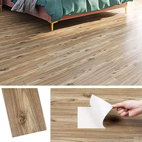 16-Tiles 6X36 Vinyl Flooring Peel and Stick Floor Tile Natural Wood Look Planks Waterproof Vinyl Plank Flooring J178493