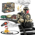 Remote Control Steam Locomotive Toy Train with Smoke, Lights, Sound & Tracks J3276
