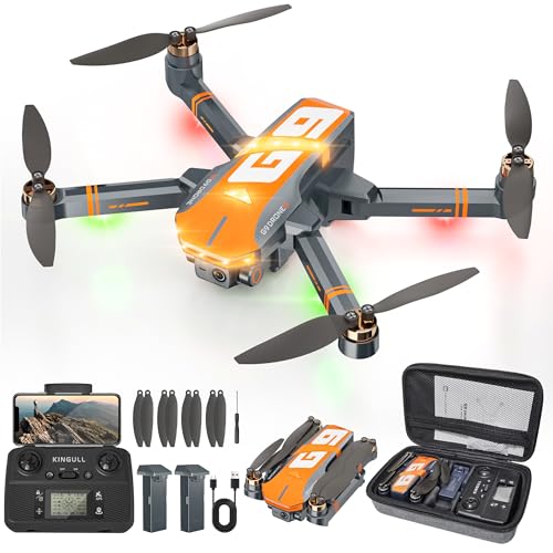 Dark Gray 4K Camera Drone with Brushless Motor, Follow Me Mode, Auto Return, Foldable RC Quadcopter B7067