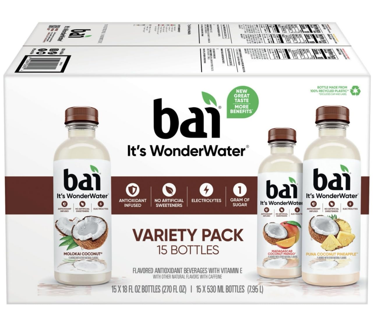 15 Pack (18 oz.) Antioxidant Infusion Coconut Drink Variety Pack V94443