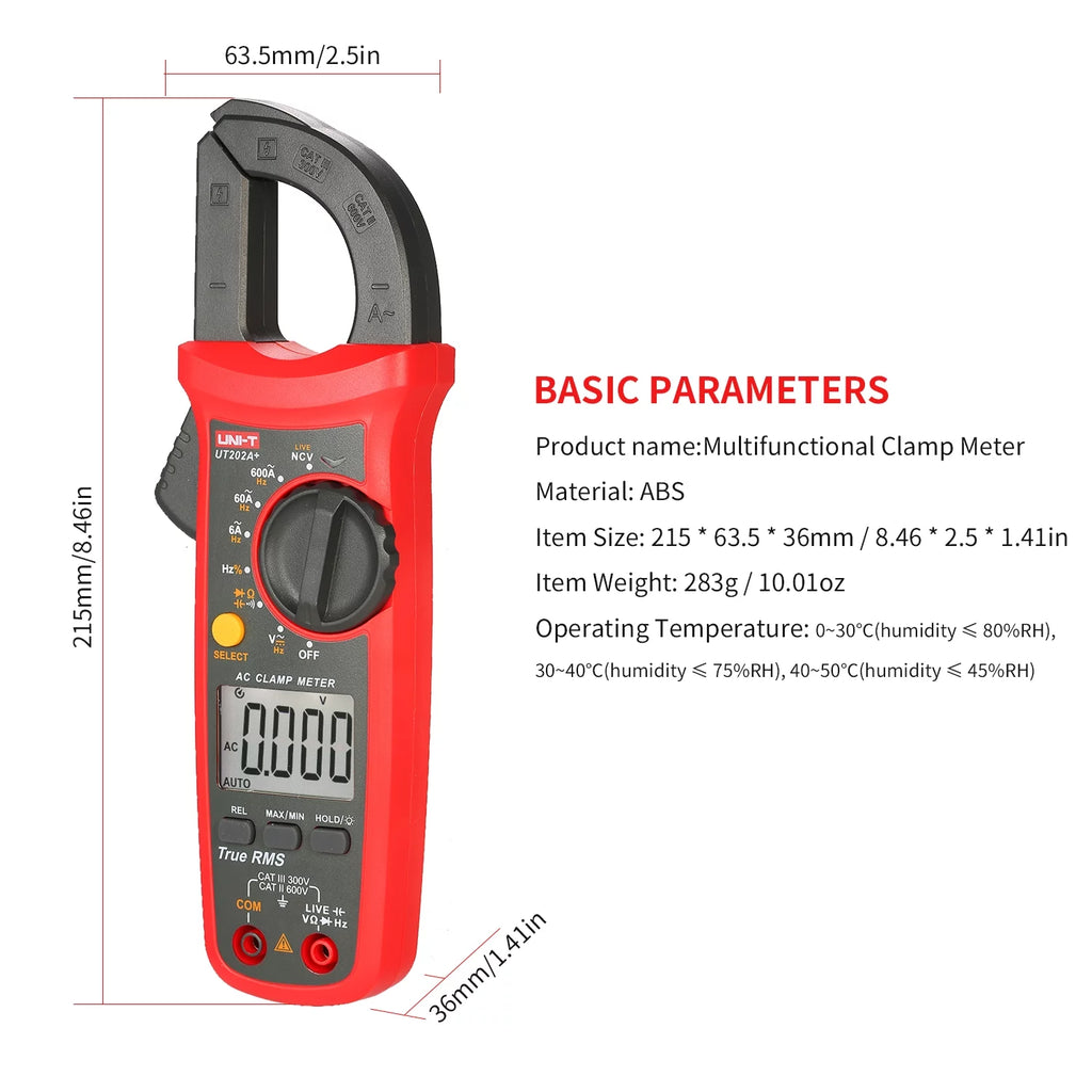 6000 Counts Digital Clamp Meter True Rms Multimeter L572307