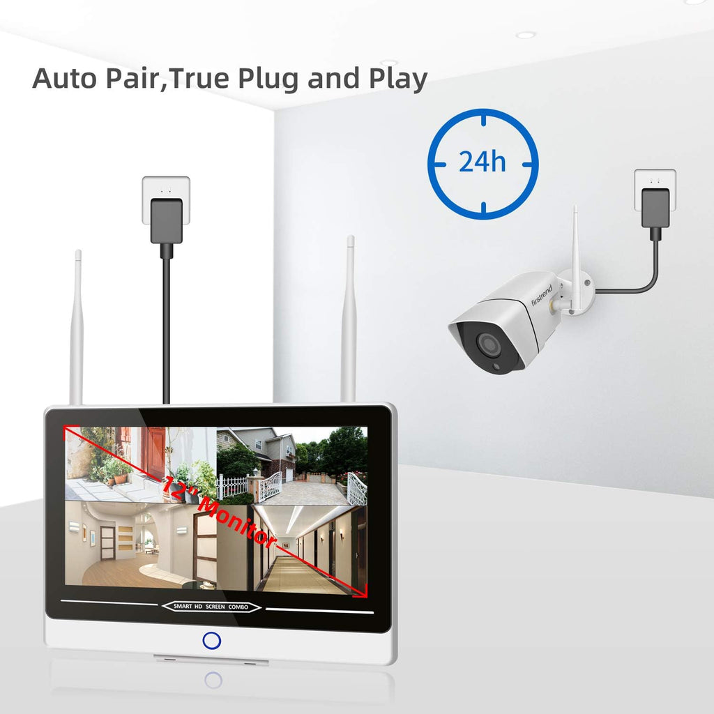 8CH 1080P Wireless Security Camera System with 4pcs IP Camera and 2TB Hard Drive P327143