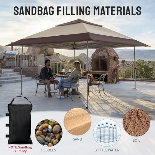 13x13 Grey Pop Up Gazebo with Wheeled Cover Bag A347211