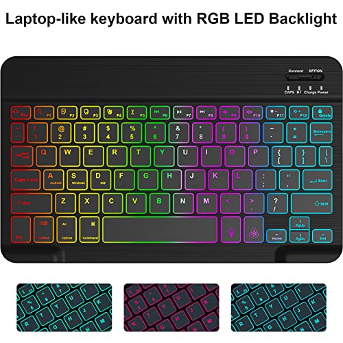 Bluetooth Wireless Keyboard Case for iPad 10.2 9th/8th/7th Gen with Pencil Holder Y9124