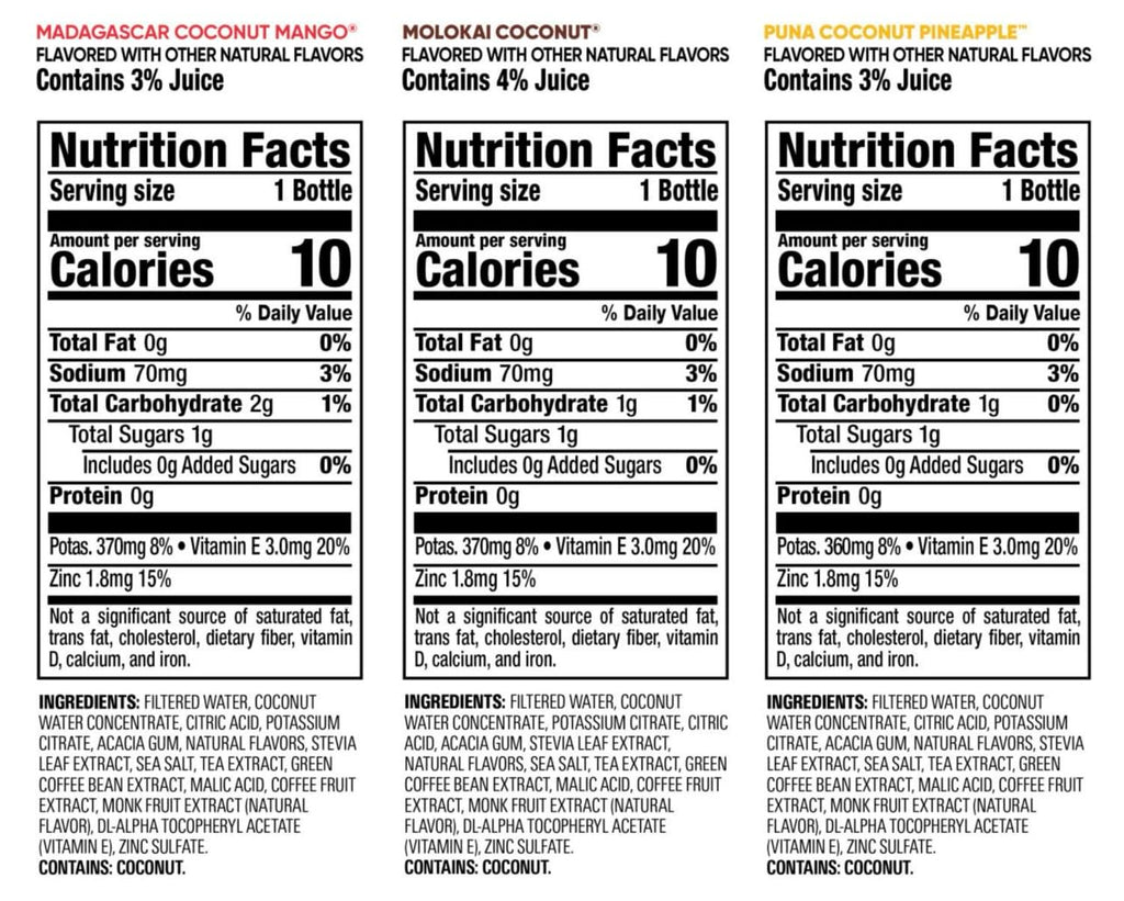 15 Pack (18 oz.) Antioxidant Infusion Coconut Drink Variety Pack V94443