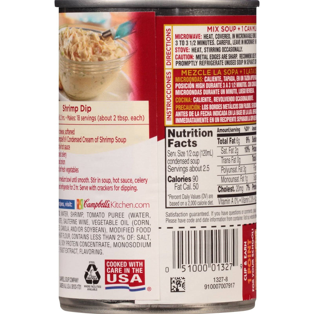 10.5 oz Can Pack of 12 Cream of Shrimp Soup E435