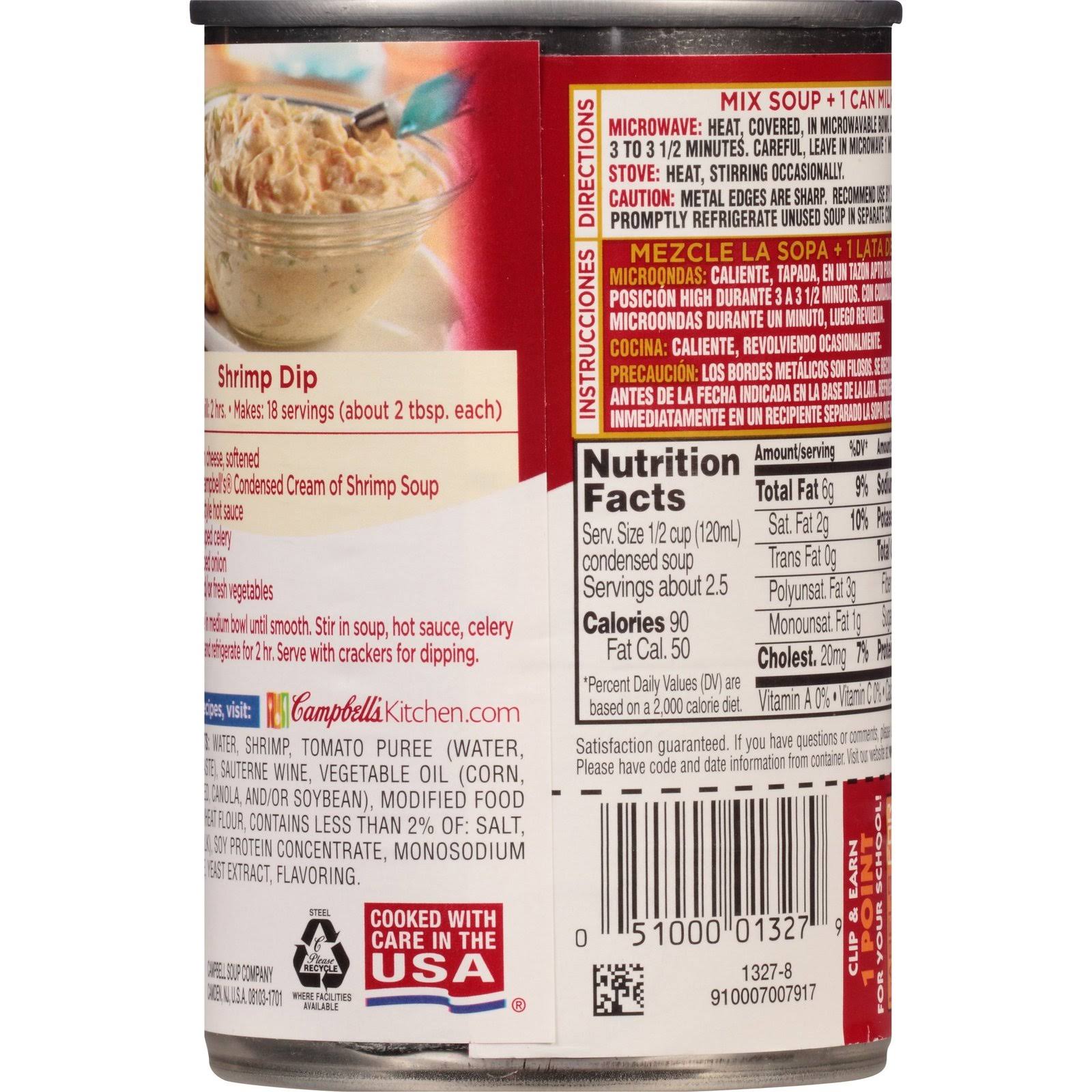 10.5 oz Can Pack of 12 Cream of Shrimp Soup E435