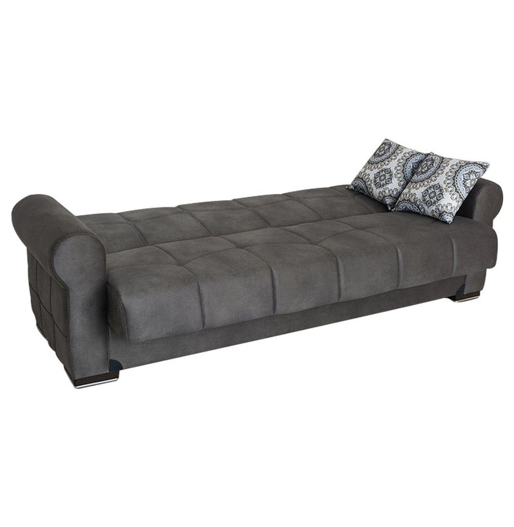 Gray Tufted Back Sofa Bed S87036